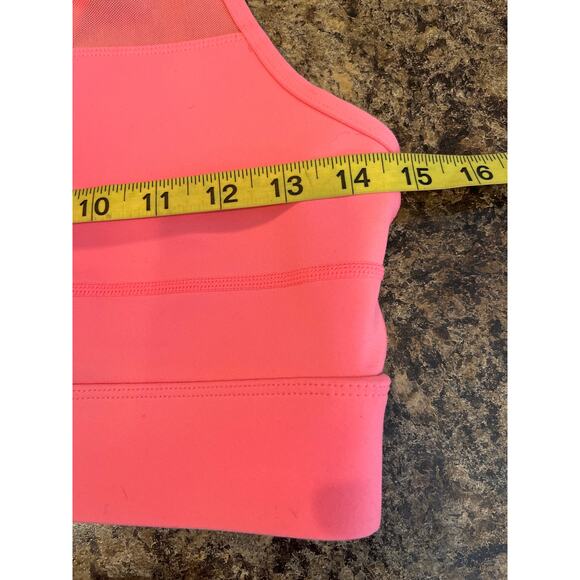 Zyia Active Size Medium All Star One More Rep Zip‎ Back Sports Bra Pink Mesh - Picture 8 of 9